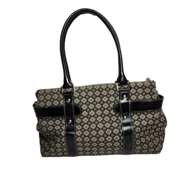 Purse Handbag Y2K Shoulder bag Tan Black color Buckles NINE WEST - Picture 4 of 15